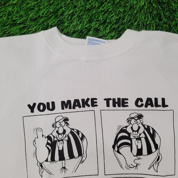 Vintage 90s Funny Referee Sweatshirt XL 23x24 Comic-Strips - Picture 10 of 15